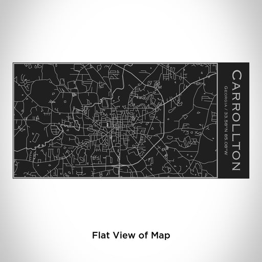 Rendered View of Carrollton Georgia Map Engraving on 17oz Stainless Steel Insulated Cola Bottle in Black