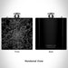 Rendered View of Carrollton Georgia Map Engraving on 6oz Stainless Steel Flask in Black