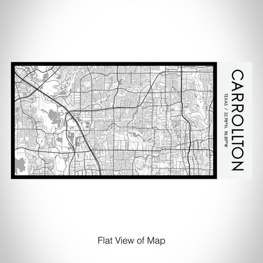 Rendered View of Carrollton Texas Map on 17oz Stainless Steel Insulated Bottle with printed classic style map