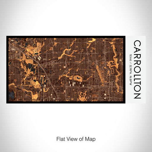 Rendered View of Carrollton Texas Map on 17oz Stainless Steel Insulated Bottle with printed ember style map