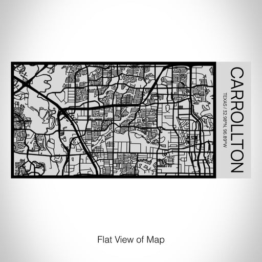 Rendered View of Carrollton Texas Map on 17oz Stainless Steel Insulated Cola Bottle in Stainless