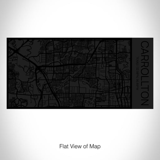 Rendered View of Carrollton Texas Map on 17oz Stainless Steel Insulated Cola Bottle in Stainless in Matte Black