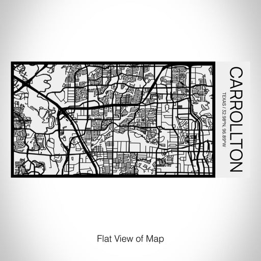 Rendered View of Carrollton Texas Map on 17oz Stainless Steel Insulated Cola Bottle in Stainless in Matte White