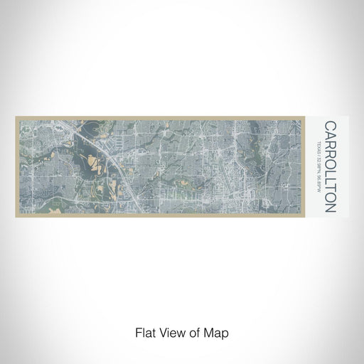 Rendered View of Carrollton Texas Map on 10oz Stainless Steel Insulated Cup in Afternoon with Sliding Lid
