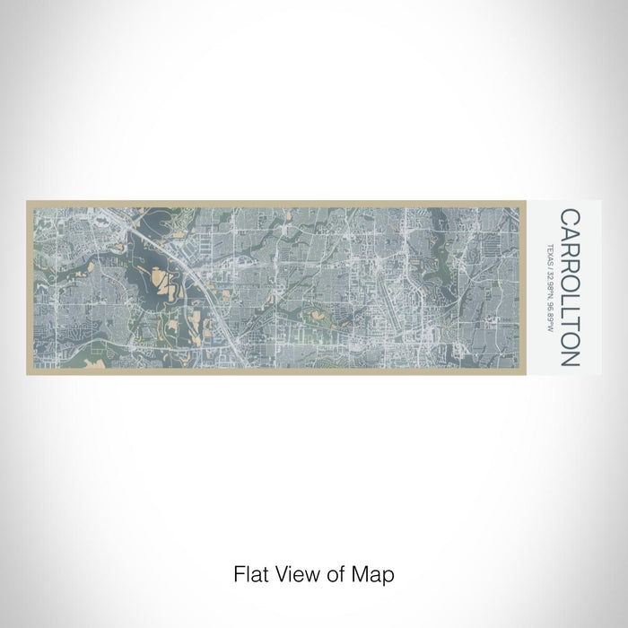 Rendered View of Carrollton Texas Map on 10oz Stainless Steel Insulated Cup in Afternoon with Sliding Lid