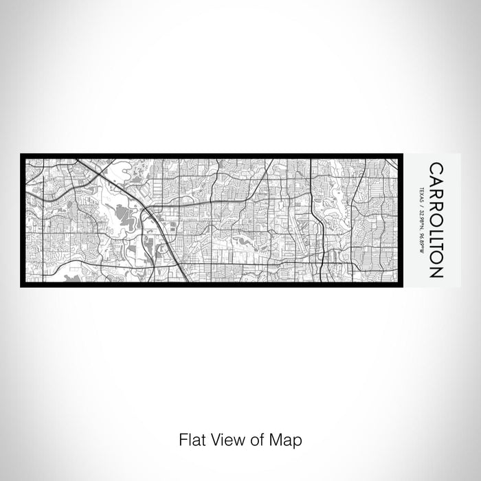 Rendered View of Carrollton Texas Map on 10oz Stainless Steel Insulated Cup in Classic with Sliding Lid