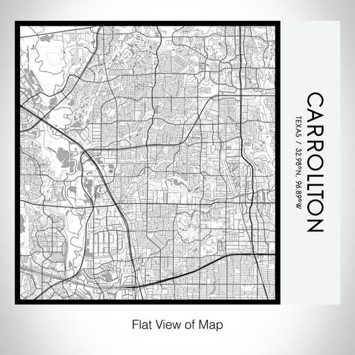 Rendered View of Carrollton Texas Map on 17oz Stainless Steel Insulated Tumbler in Classic Map Style