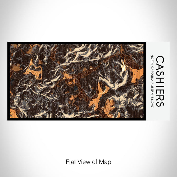 Rendered View of Cashiers North Carolina Map on 17oz Stainless Steel Insulated Bottle with printed ember style map