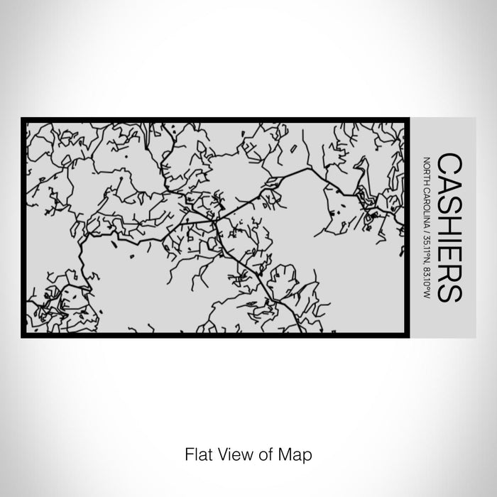 Rendered View of Cashiers North Carolina Map on 17oz Stainless Steel Insulated Cola Bottle in Stainless