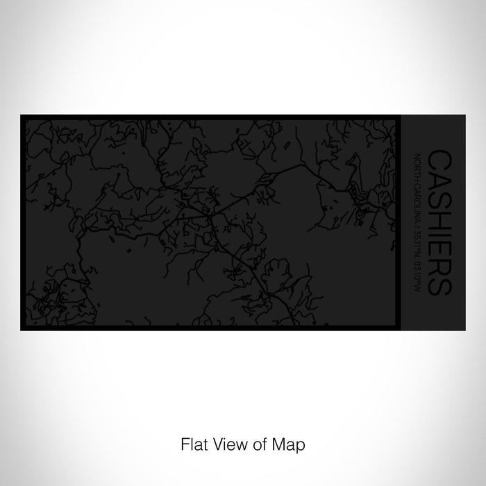 Rendered View of Cashiers North Carolina Map on 17oz Stainless Steel Insulated Cola Bottle in Stainless in Matte Black