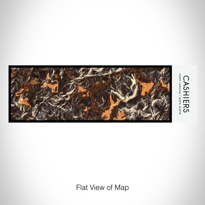 Rendered View of Cashiers North Carolina Map on 10oz Stainless Steel Insulated Cup in Ember with Sliding Lid