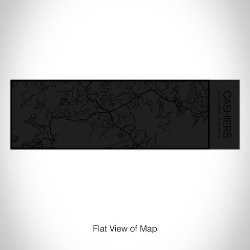 Rendered View of Cashiers North Carolina Map on 10oz Stainless Steel Insulated Cup in Matte Black with Sliding Lid