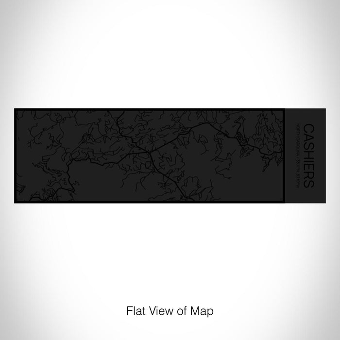 Rendered View of Cashiers North Carolina Map on 10oz Stainless Steel Insulated Cup in Matte Black with Sliding Lid