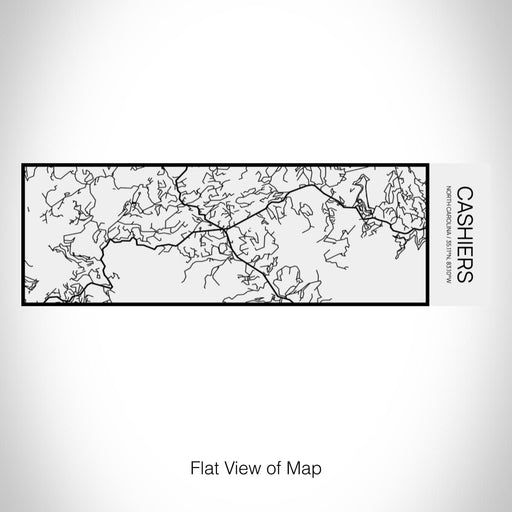 Rendered View of Cashiers North Carolina Map on 10oz Stainless Steel Insulated Cup in Matte White with Sliding Lid