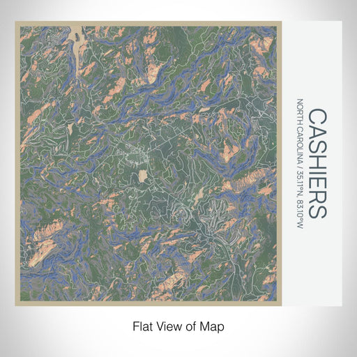 Rendered View of Cashiers North Carolina Map on 17oz Stainless Steel Insulated Tumbler in Afternoon Map Style