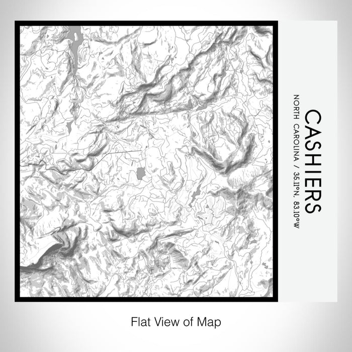 Rendered View of Cashiers North Carolina Map on 17oz Stainless Steel Insulated Tumbler in Classic Map Style