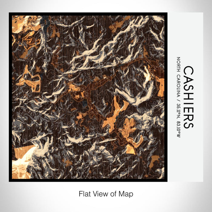 Rendered View of Cashiers North Carolina Map on 17oz Stainless Steel Insulated Tumbler in Ember Map Style