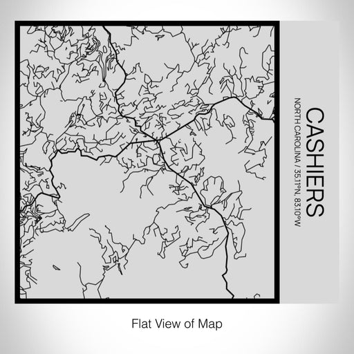 Rendered View of Cashiers North Carolina Map on 17oz Stainless Steel Insulated Tumbler in Tactile Lines with Succulent in Background