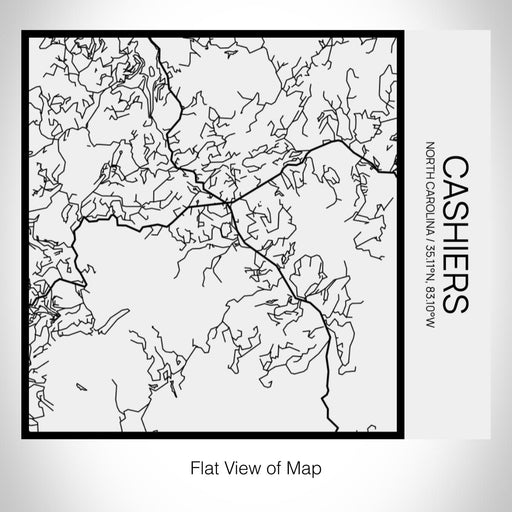 Rendered View of Cashiers North Carolina Map on 17oz Stainless Steel Insulated Tumbler in Matte White with Tactile Lines