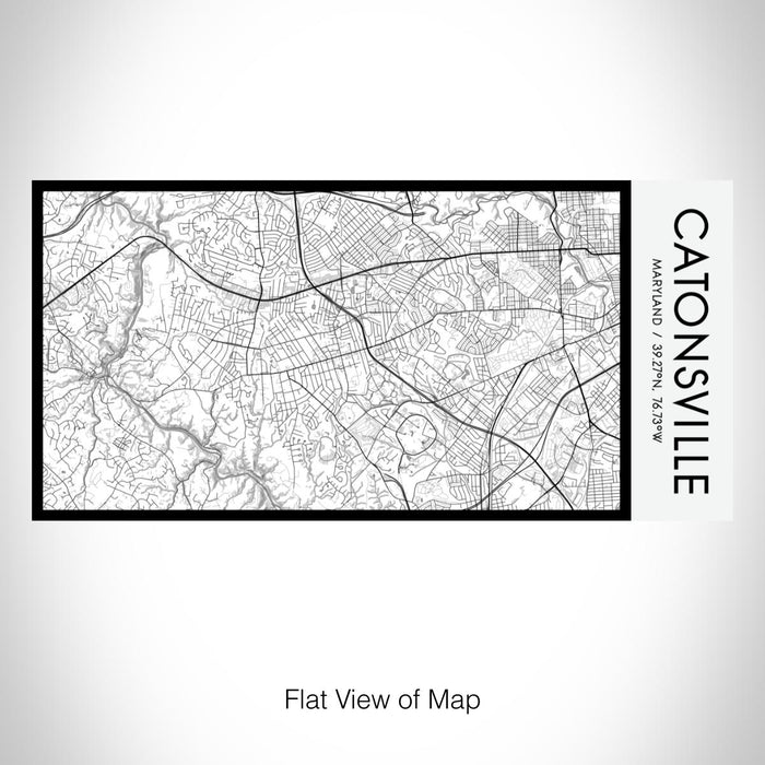 Rendered View of Catonsville Maryland Map on 17oz Stainless Steel Insulated Bottle with printed classic style map