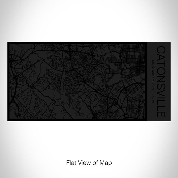 Rendered View of Catonsville Maryland Map on 17oz Stainless Steel Insulated Cola Bottle in Stainless in Matte Black