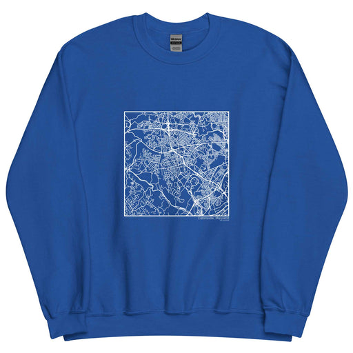 Catonsville Maryland  Map Unisex Crewneck Sweater with City inscription in Royal Blue