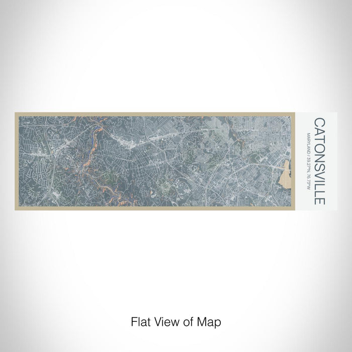 Rendered View of Catonsville Maryland Map on 10oz Stainless Steel Insulated Cup in Afternoon with Sliding Lid