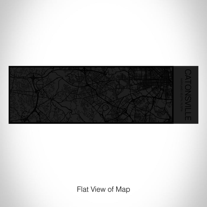 Rendered View of Catonsville Maryland Map on 10oz Stainless Steel Insulated Cup in Matte Black with Sliding Lid