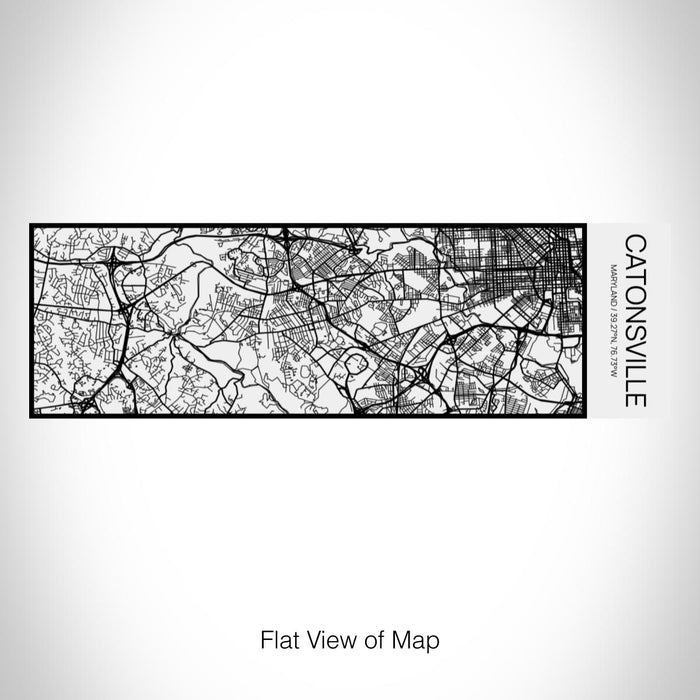 Rendered View of Catonsville Maryland Map on 10oz Stainless Steel Insulated Cup in Matte White with Sliding Lid