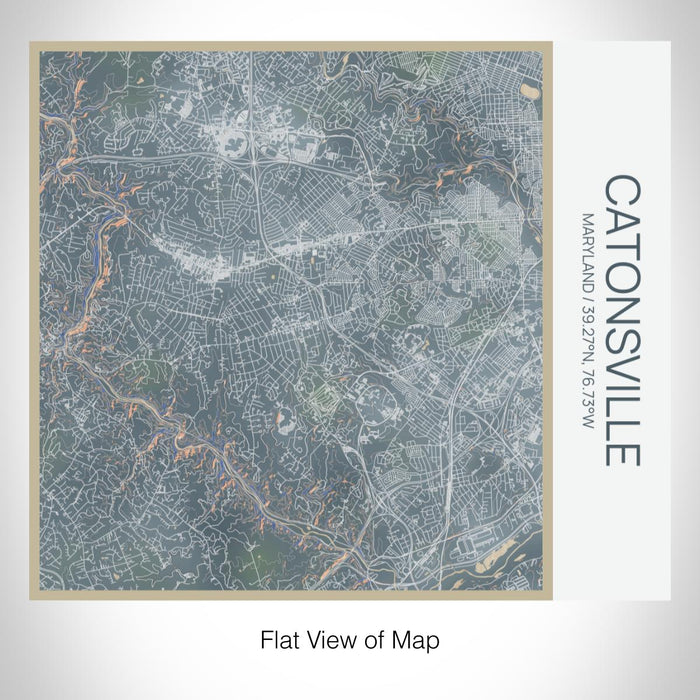 Rendered View of Catonsville Maryland Map on 17oz Stainless Steel Insulated Tumbler in Afternoon Map Style