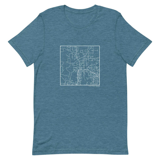 Cave Creek Arizona  Map Unisex T-Shirt with City inscription in Heather Teal