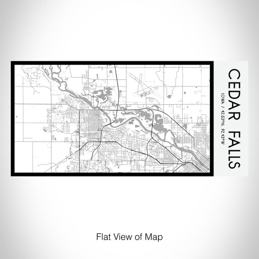 Rendered View of Cedar Falls Iowa Map on 17oz Stainless Steel Insulated Bottle with printed classic style map
