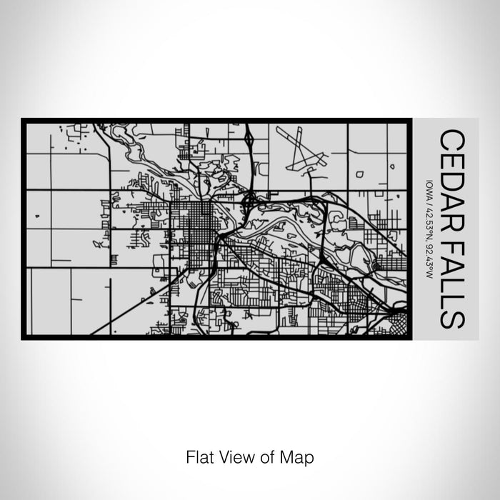 Rendered View of Cedar Falls Iowa Map on 17oz Stainless Steel Insulated Cola Bottle in Stainless