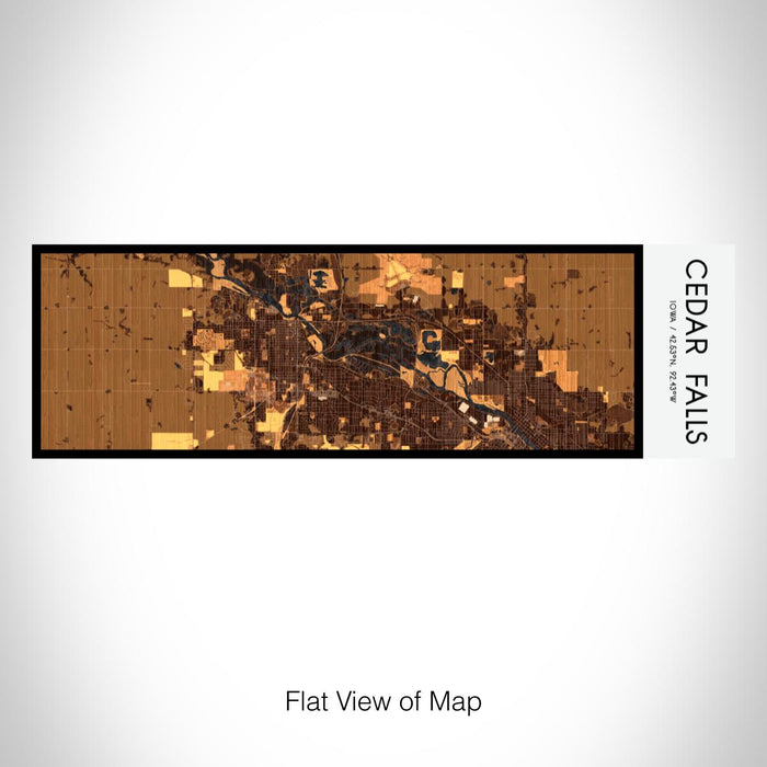 Rendered View of Cedar Falls Iowa Map on 10oz Stainless Steel Insulated Cup in Ember with Sliding Lid