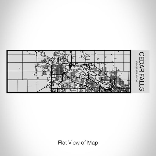 Rendered View of Cedar Falls Iowa Map on 10oz Stainless Steel Insulated Cup with Sipping Lid