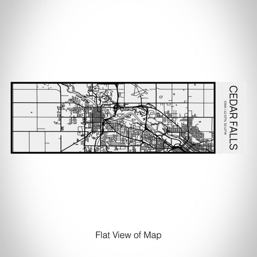 Rendered View of Cedar Falls Iowa Map on 10oz Stainless Steel Insulated Cup in Matte White with Sliding Lid