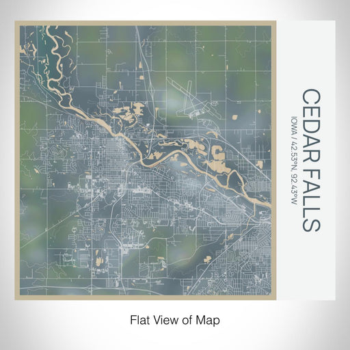 Rendered View of Cedar Falls Iowa Map on 17oz Stainless Steel Insulated Tumbler in Afternoon Map Style
