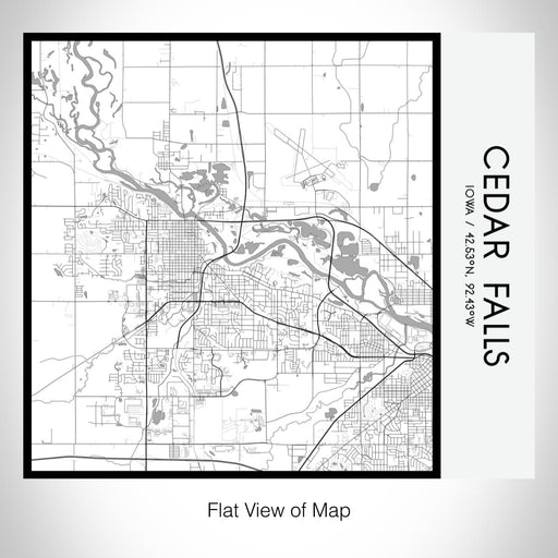 Rendered View of Cedar Falls Iowa Map on 17oz Stainless Steel Insulated Tumbler in Classic Map Style