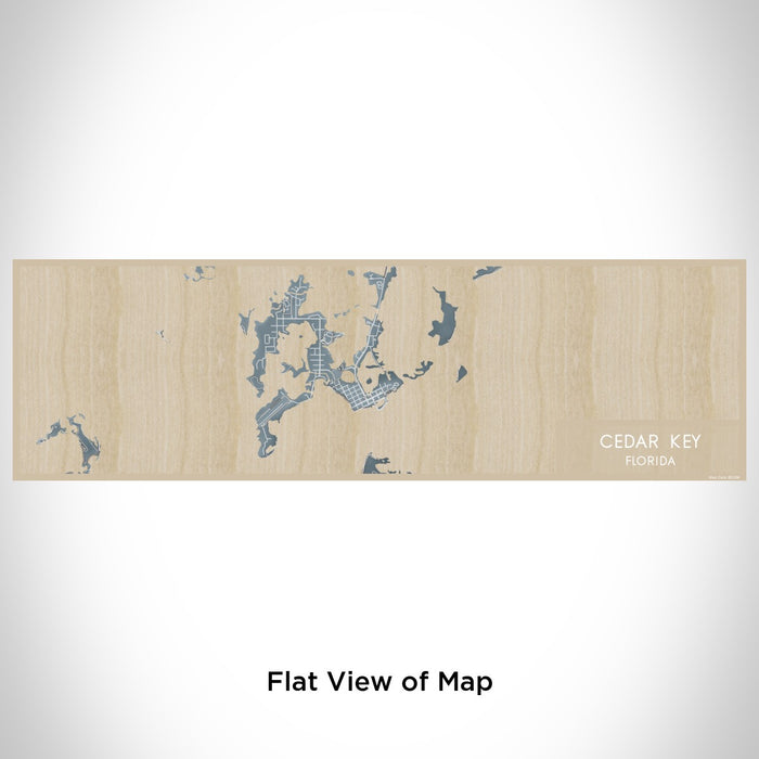 Flat View of Map Custom Cedar Key Florida Map Enamel Mug in Afternoon