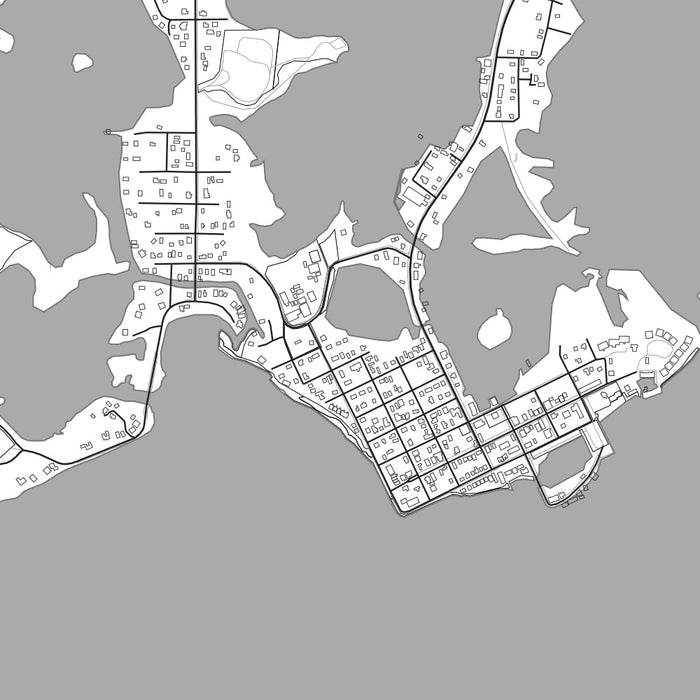 Cedar Key Florida Map Print in Classic Style Zoomed In Close Up Showing Details
