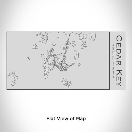 Rendered View of Cedar Key Florida Map Engraving on 17oz Stainless Steel Insulated Cola Bottle