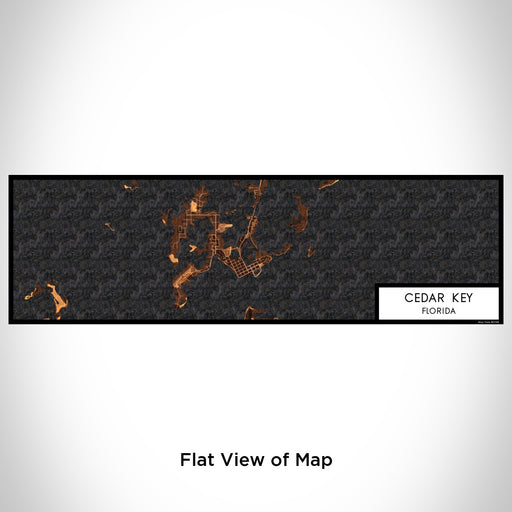 Flat View of Map Custom Cedar Key Florida Map Enamel Mug in Ember