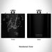 Rendered View of Cedar Key Florida Map Engraving on 6oz Stainless Steel Flask in Black
