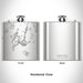 Rendered View of Cedar Key Florida Map Engraving on 6oz Stainless Steel Flask