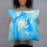 Person holding 18x18 Custom Cedar Key Florida Map Throw Pillow in Watercolor