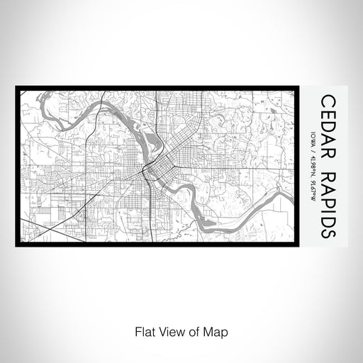 Rendered View of Cedar Rapids Iowa Map on 17oz Stainless Steel Insulated Bottle with printed classic style map