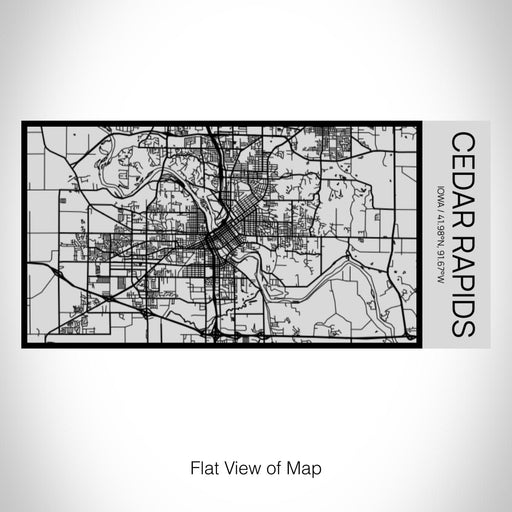 Rendered View of Cedar Rapids Iowa Map on 17oz Stainless Steel Insulated Cola Bottle in Stainless