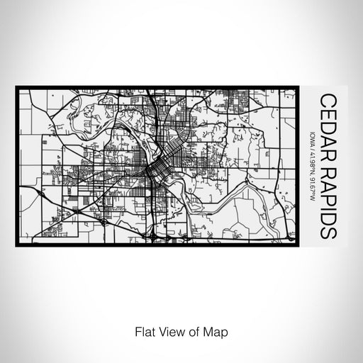 Rendered View of Cedar Rapids Iowa Map on 17oz Stainless Steel Insulated Cola Bottle in Stainless in Matte White