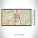 Rendered View of Cedar Rapids Iowa Map on 17oz Stainless Steel Insulated Bottle with printed woodblock style map