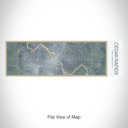 Rendered View of Cedar Rapids Iowa Map on 10oz Stainless Steel Insulated Cup in Afternoon with Sliding Lid